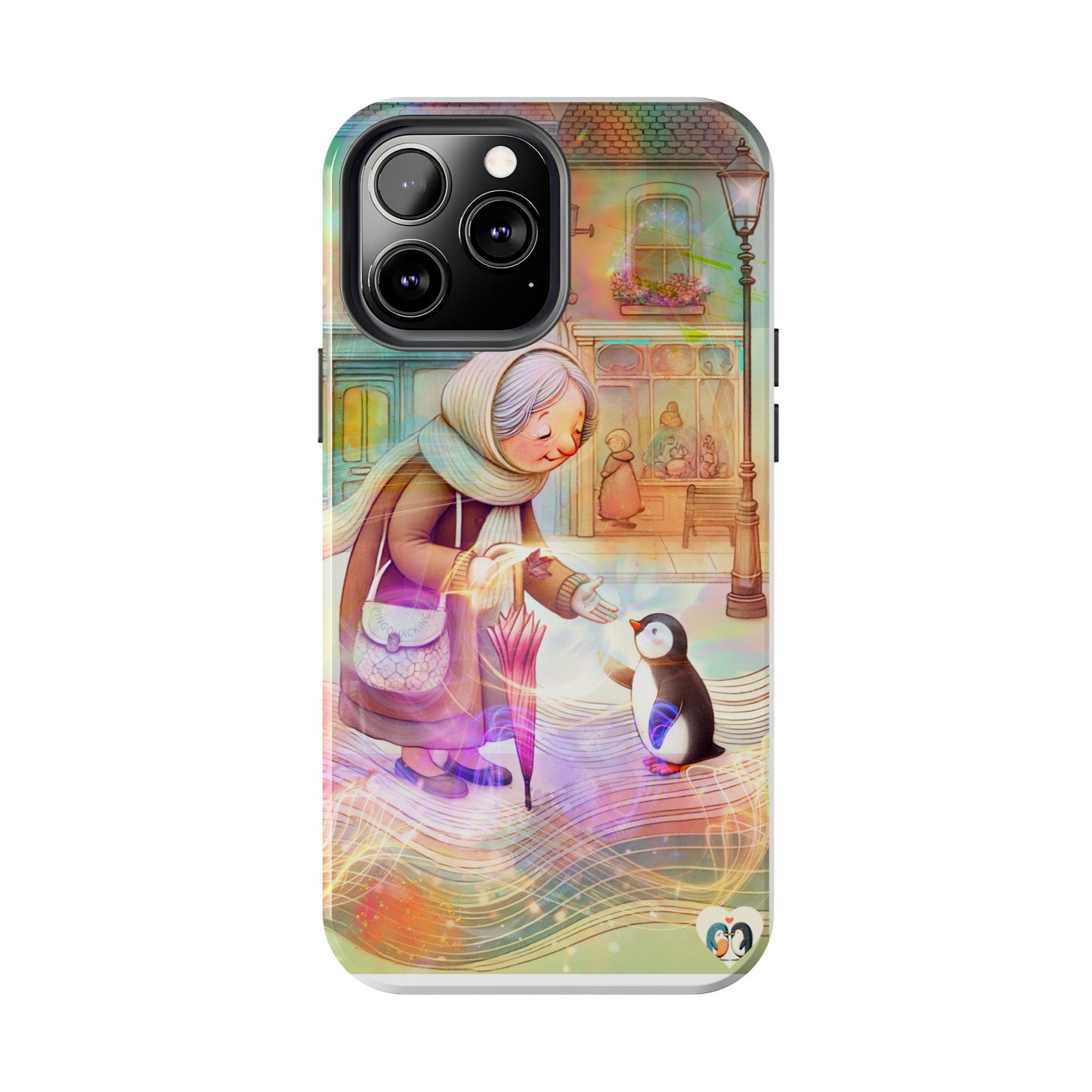 Love Penguin Phone case iPhone 15, 16 pro max, iPhone 14 Pro, iPhone 14 Plus Tough Phone Cases