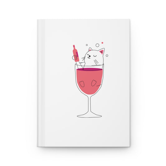 funny kitty now show me yours Hardcover Journal Matte