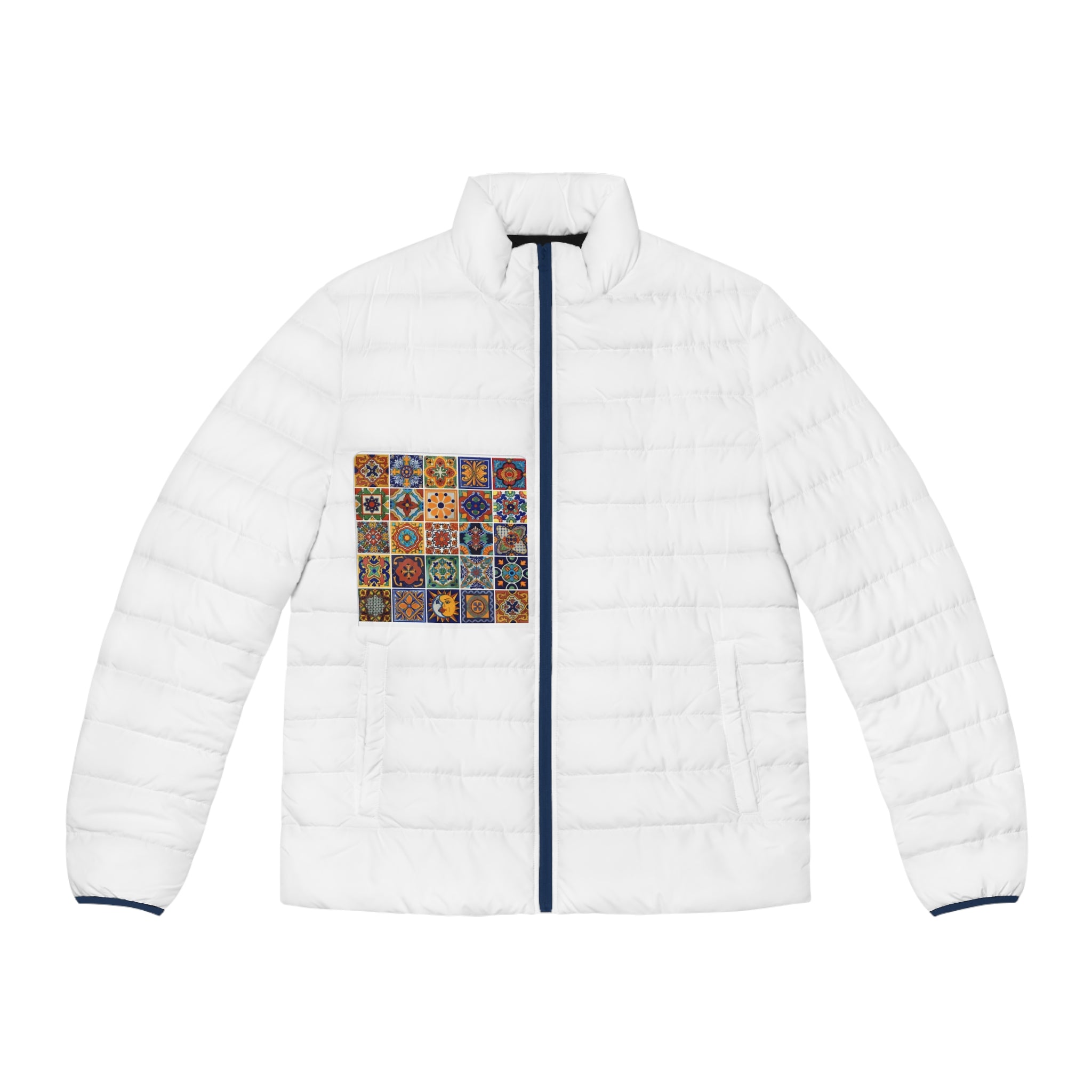 Persian tapestry persian rug inspired from design of Persia Men's Puffer Jacket (AOP)