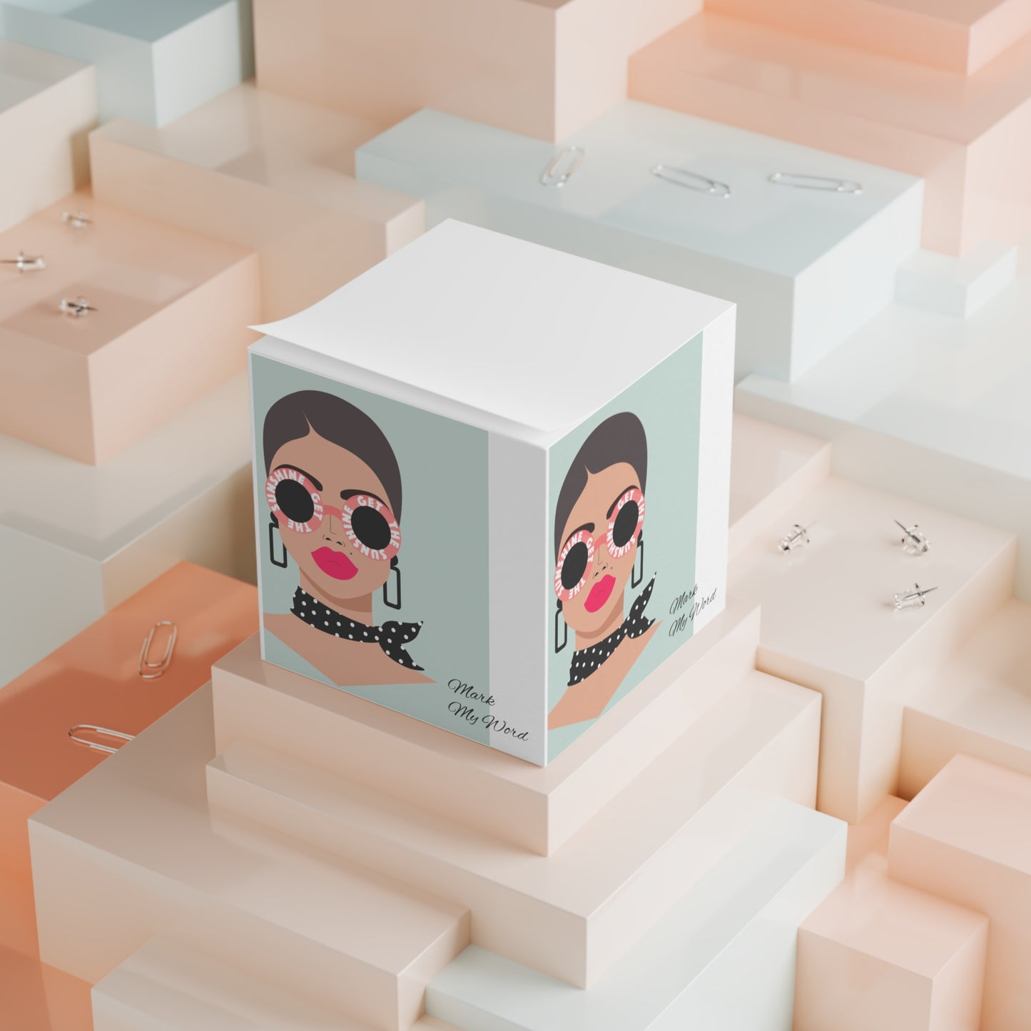 Mark My word elegant lady Note Cube