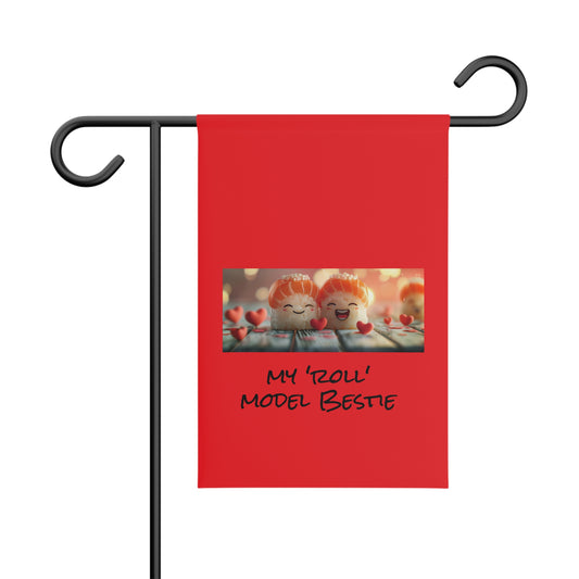red my role model bestie sushi role Garden Banner