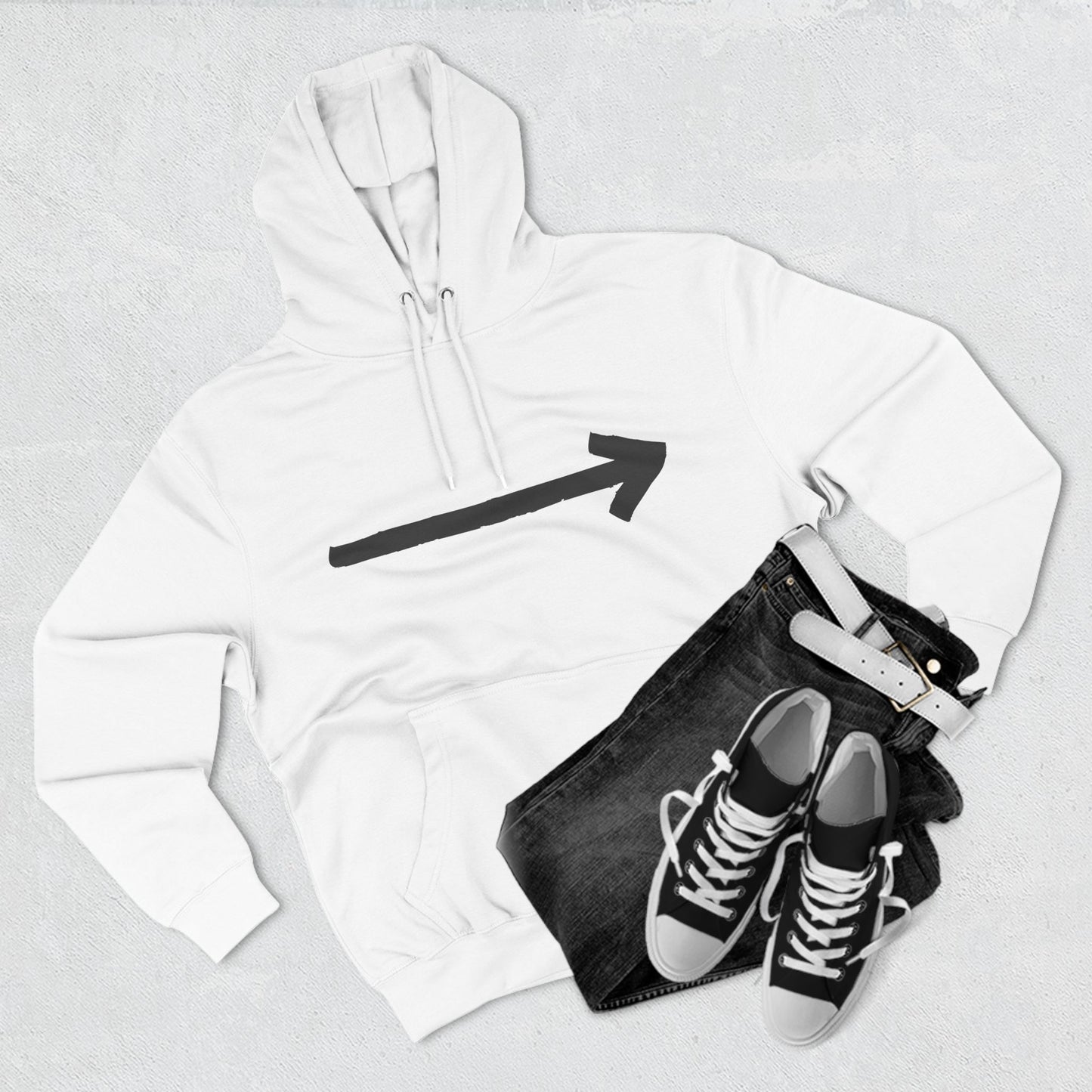 Three-Panel Fleece Hoodie