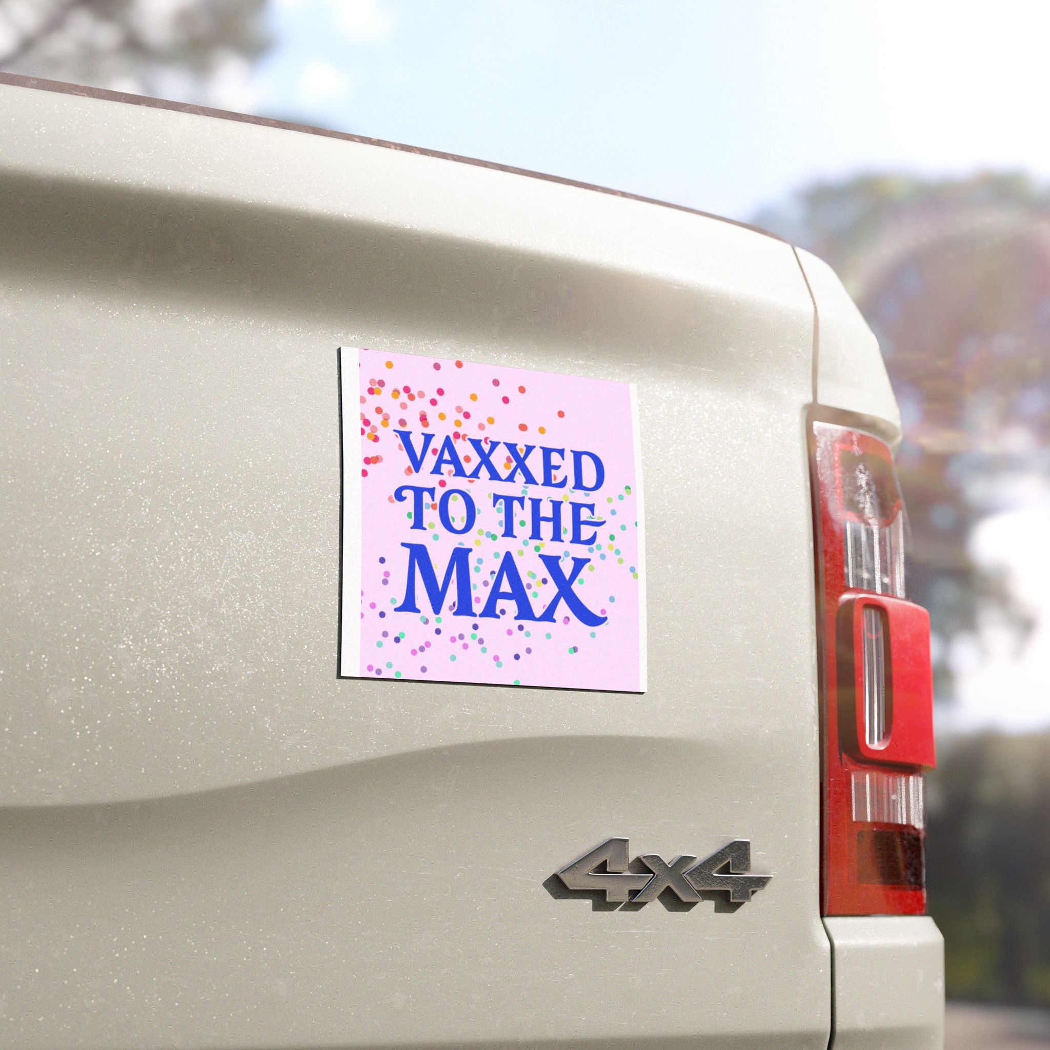vaxxed to the max wax funny magenet for cars to the max vax wax Car Magnets
