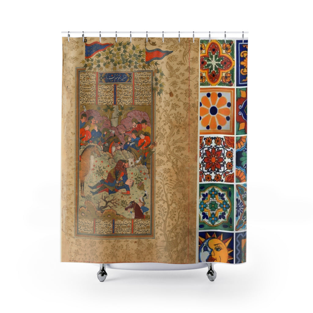 Persian tapstry sohrab Shahnameh Shower Curtains