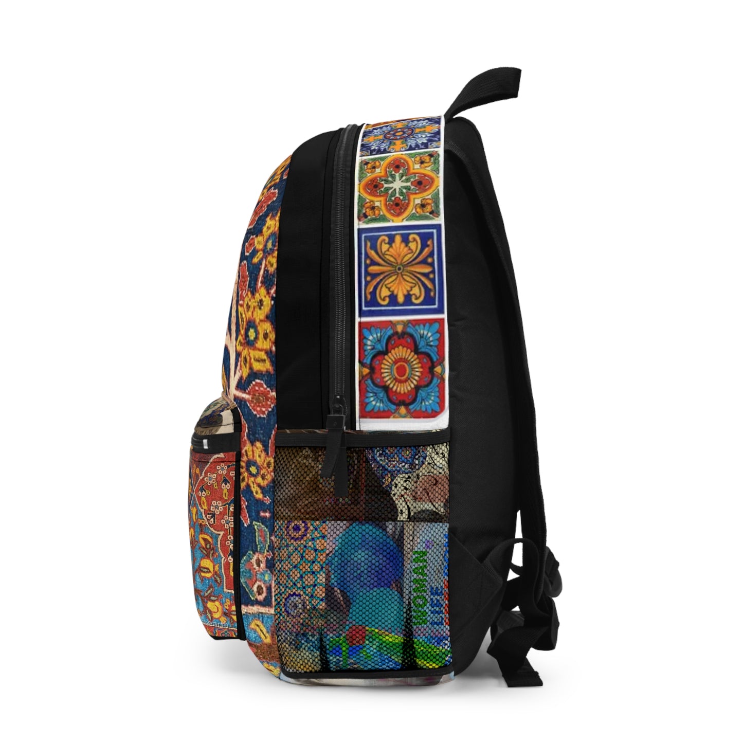 17th century Persian Garden Exotic Flora Middle Eastern Botanical Miniature Nature Art Persia Dynasty Spun Polyester Backpack Backpack