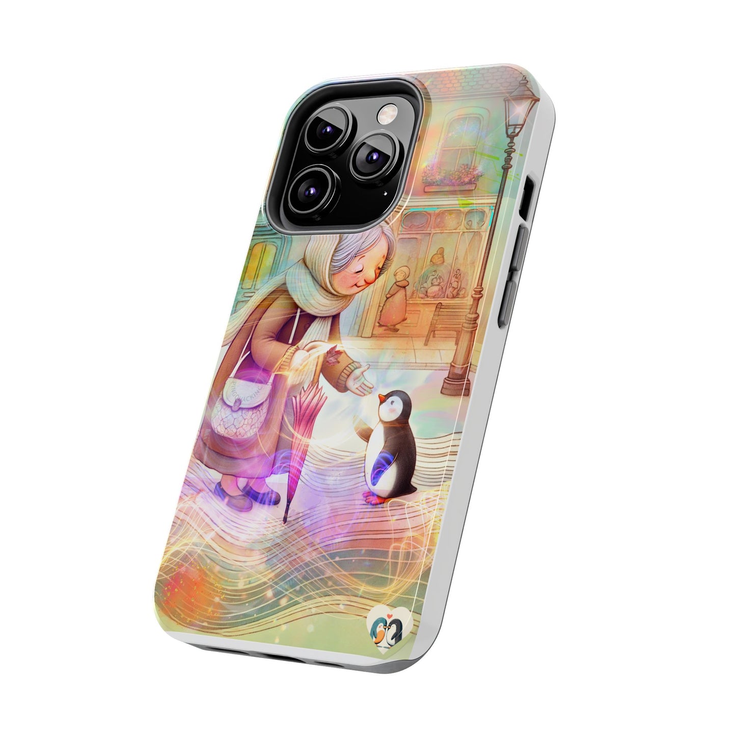 Love Penguin Phone case iPhone 15, 16 pro max, iPhone 14 Pro, iPhone 14 Plus Tough Phone Cases