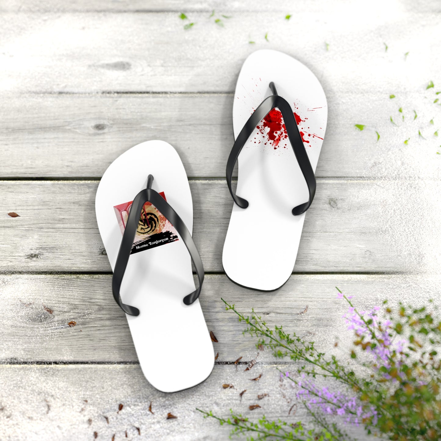 House Targaryen Flip Flops, Fire Blood Flip Flops, Game Thrones Flip Flops, GOT Flip Flops, Movie Flip Flops, Dragon Flip Flops, Flip Flops