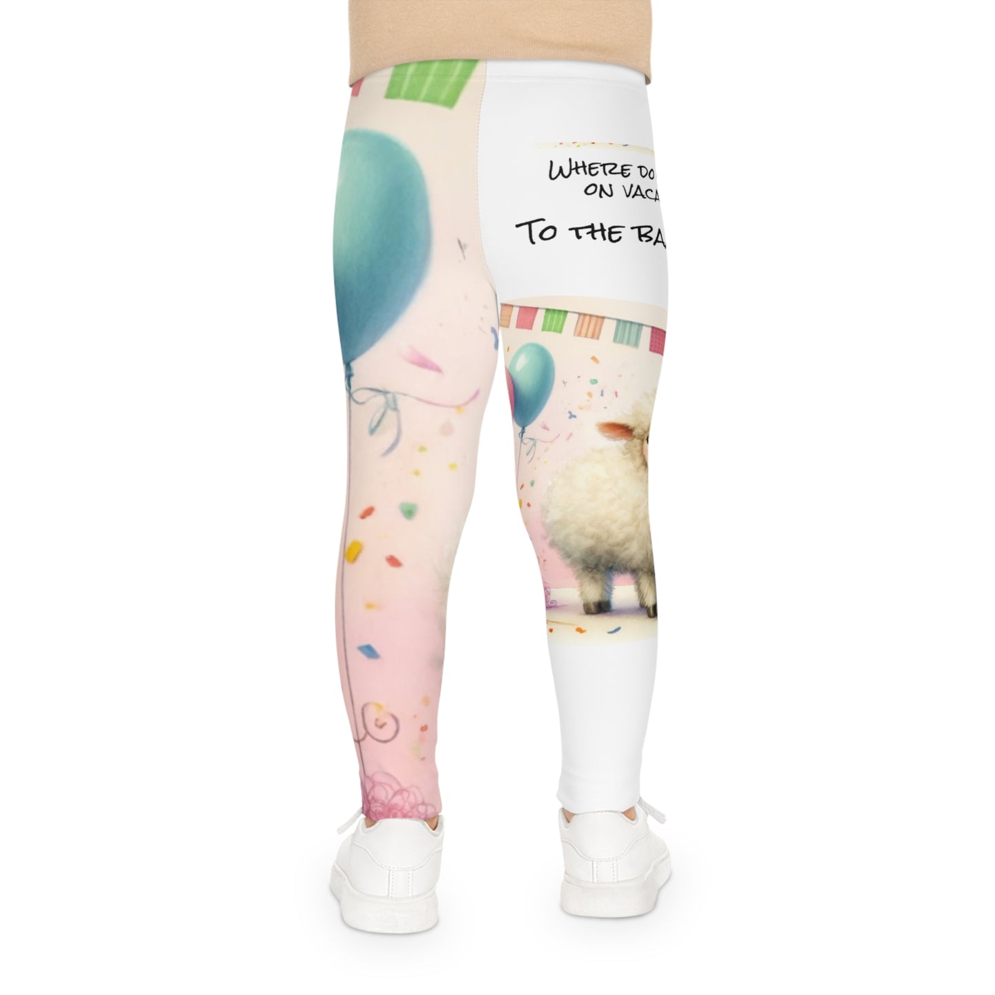 funny sheep joke Kids Leggings (AOP)