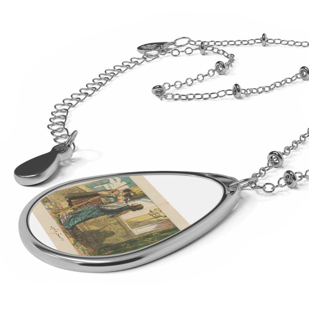 Rostam Tahmineh Shahnameh Persian Oval Necklace