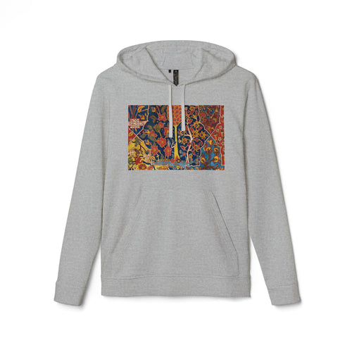 17th century Persian Garden Exotic Flora Middle Eastern Botanical Hoodie | Miniature Nature Art |Persia Dynasty adidas® Unisex Fleece Hoodie