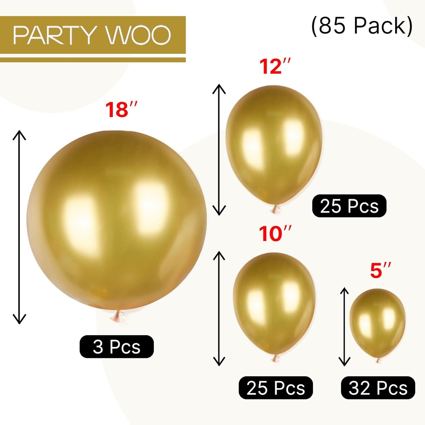 Dazzling Gold Metallic Balloons™