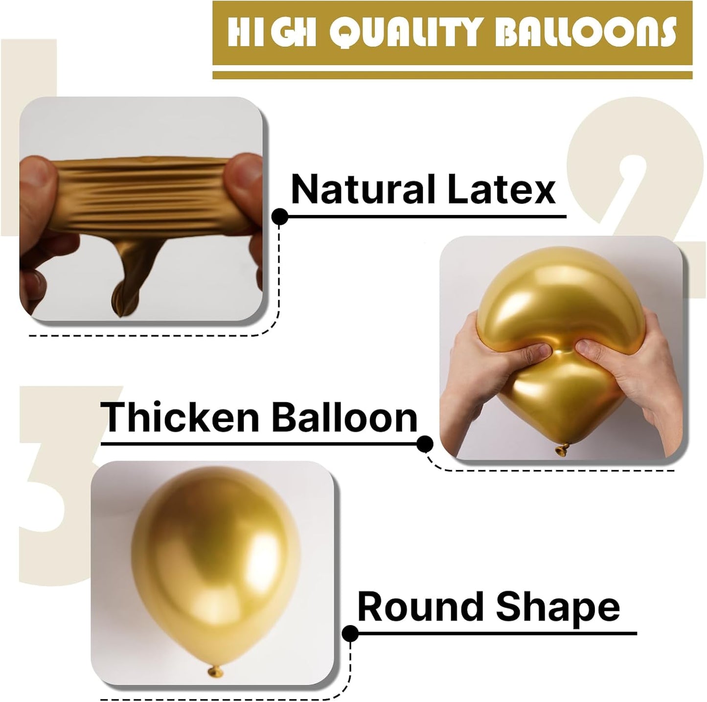 Dazzling Gold Metallic Balloons™