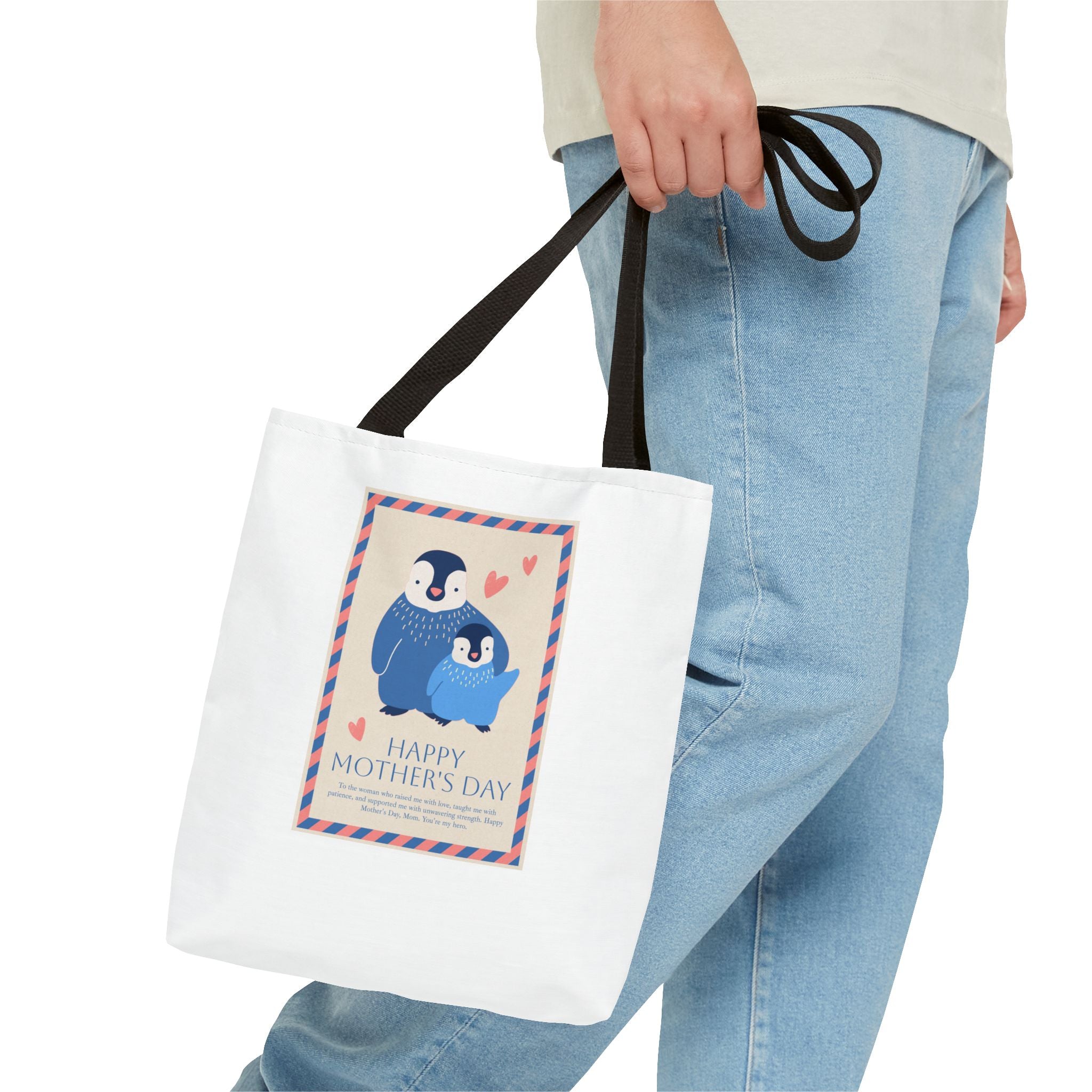 Penguin MOM will you be my penguin Mom's Cute Mother's Day Tote Bag (AOP)