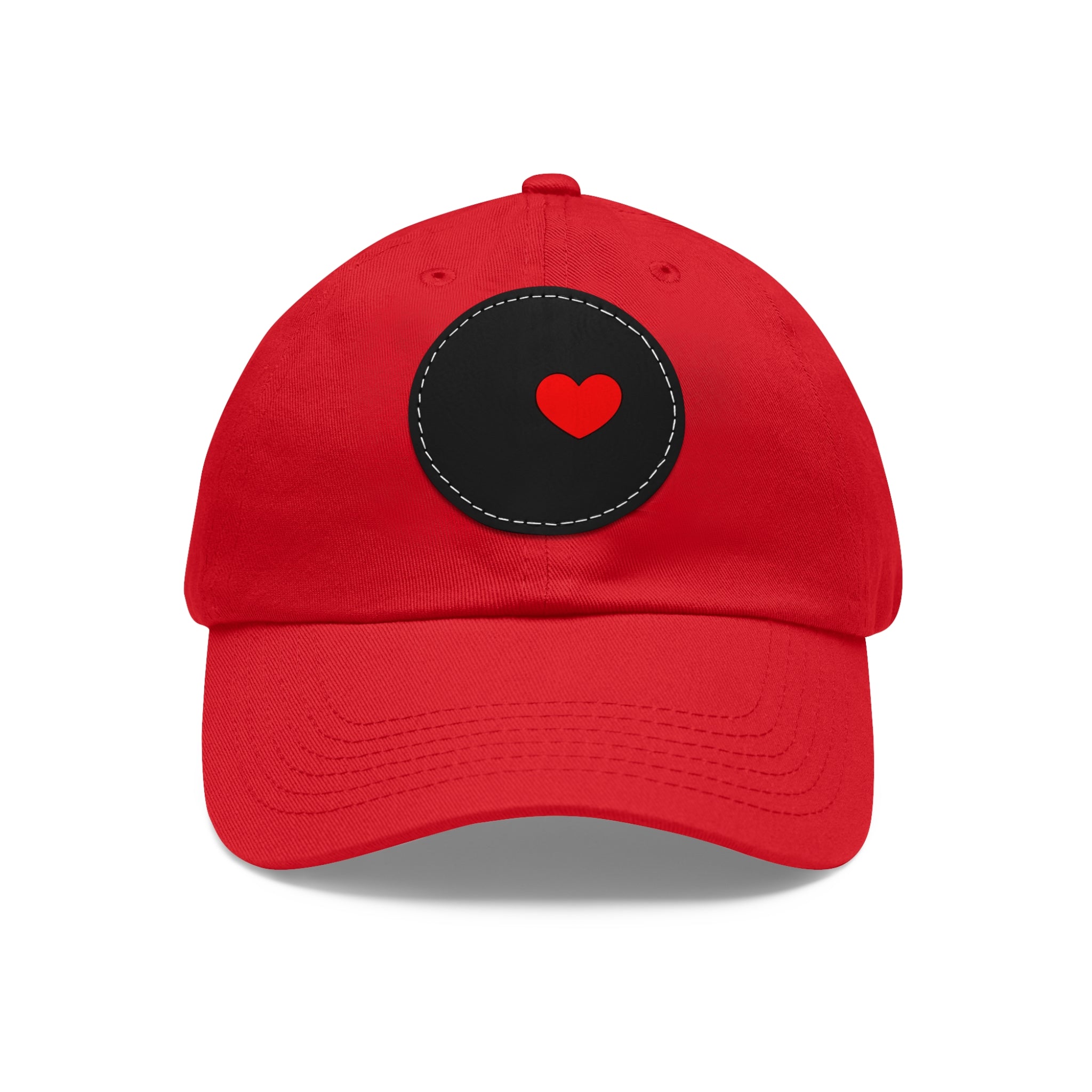 Dad Hat with Leather Patch (Round)