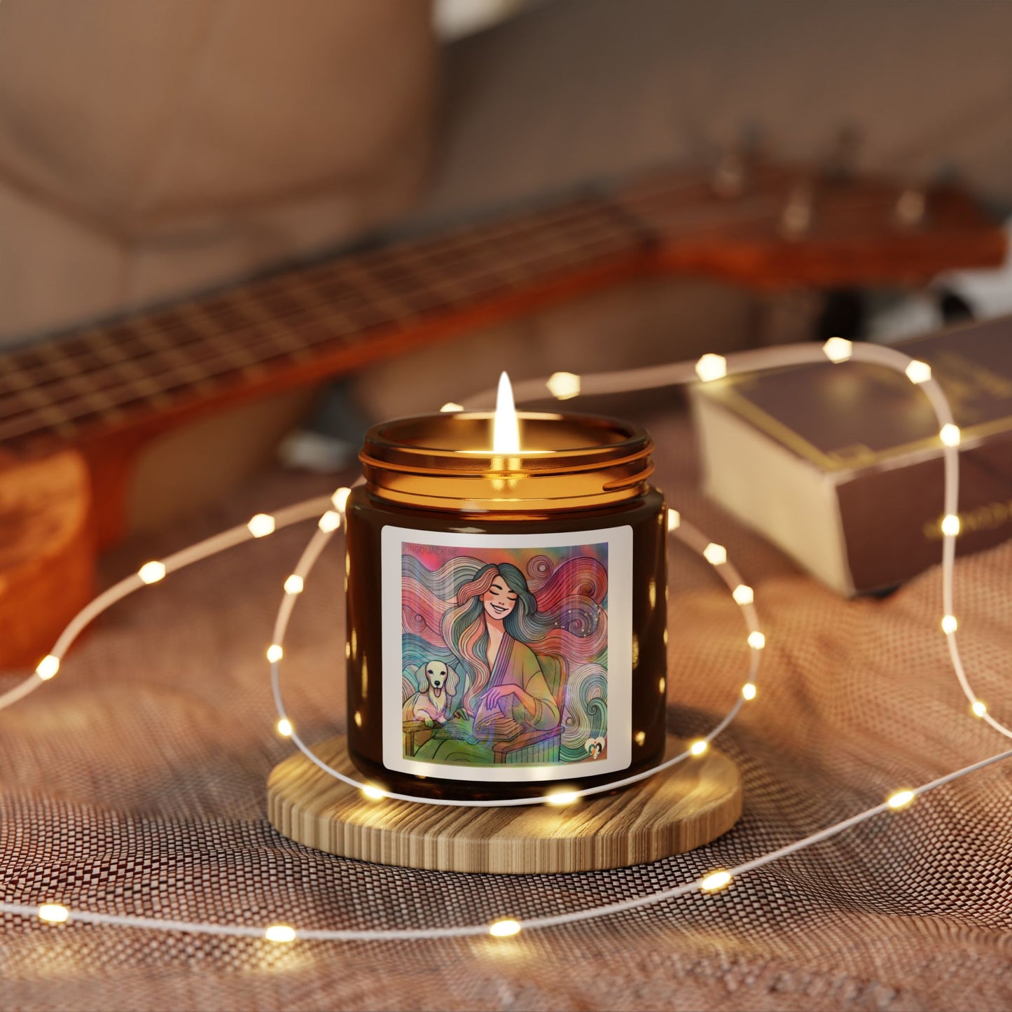 Scented Soy Candle (Multi-Size, Amber Jar)