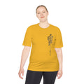 persian caligraphy persian poem on left side of the chest persian farsi font Unisex Moisture Wicking Tee