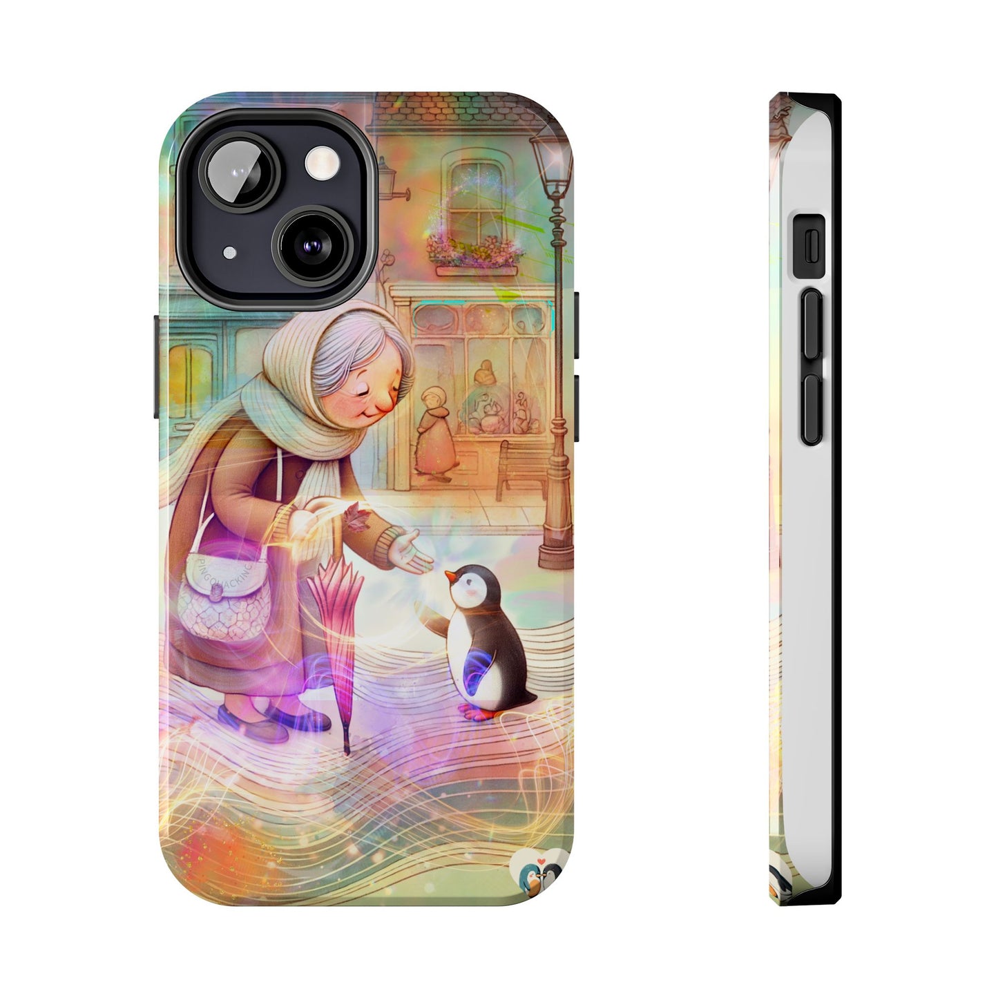 Love Penguin Phone case iPhone 15, 16 pro max, iPhone 14 Pro, iPhone 14 Plus Tough Phone Cases