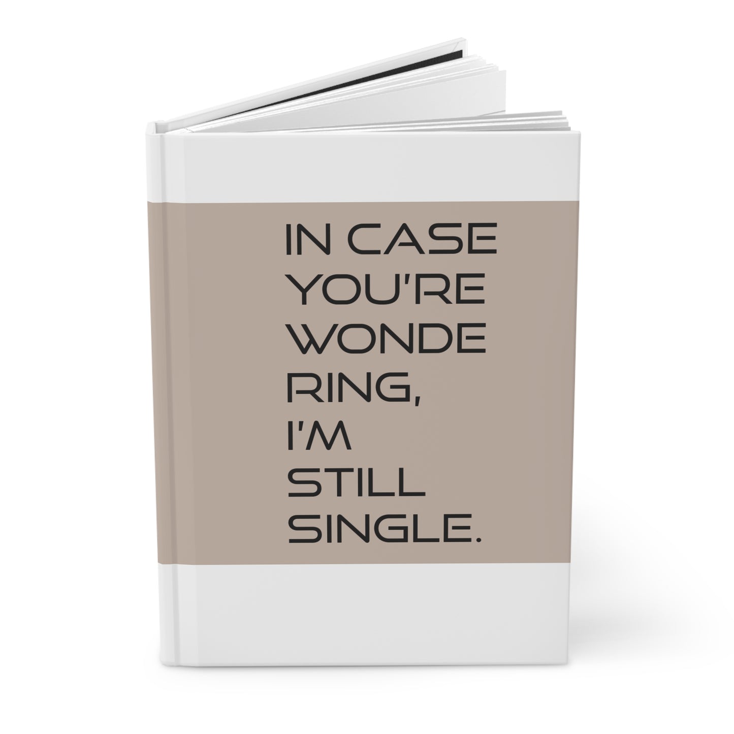 In case you were wondering I am still single women and single ladies Hardcover Journal Matte