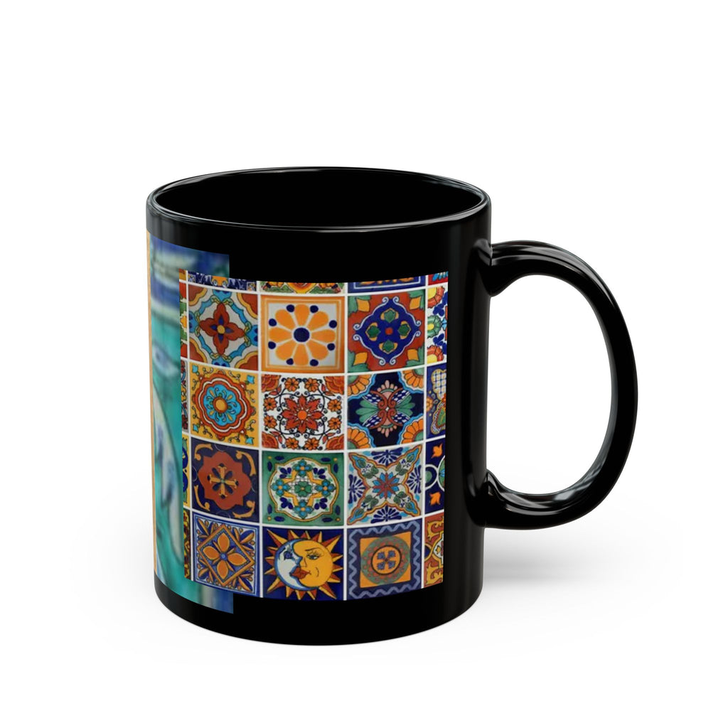 Persian asian art tapestry tiles Black Mug (11oz, 15oz)