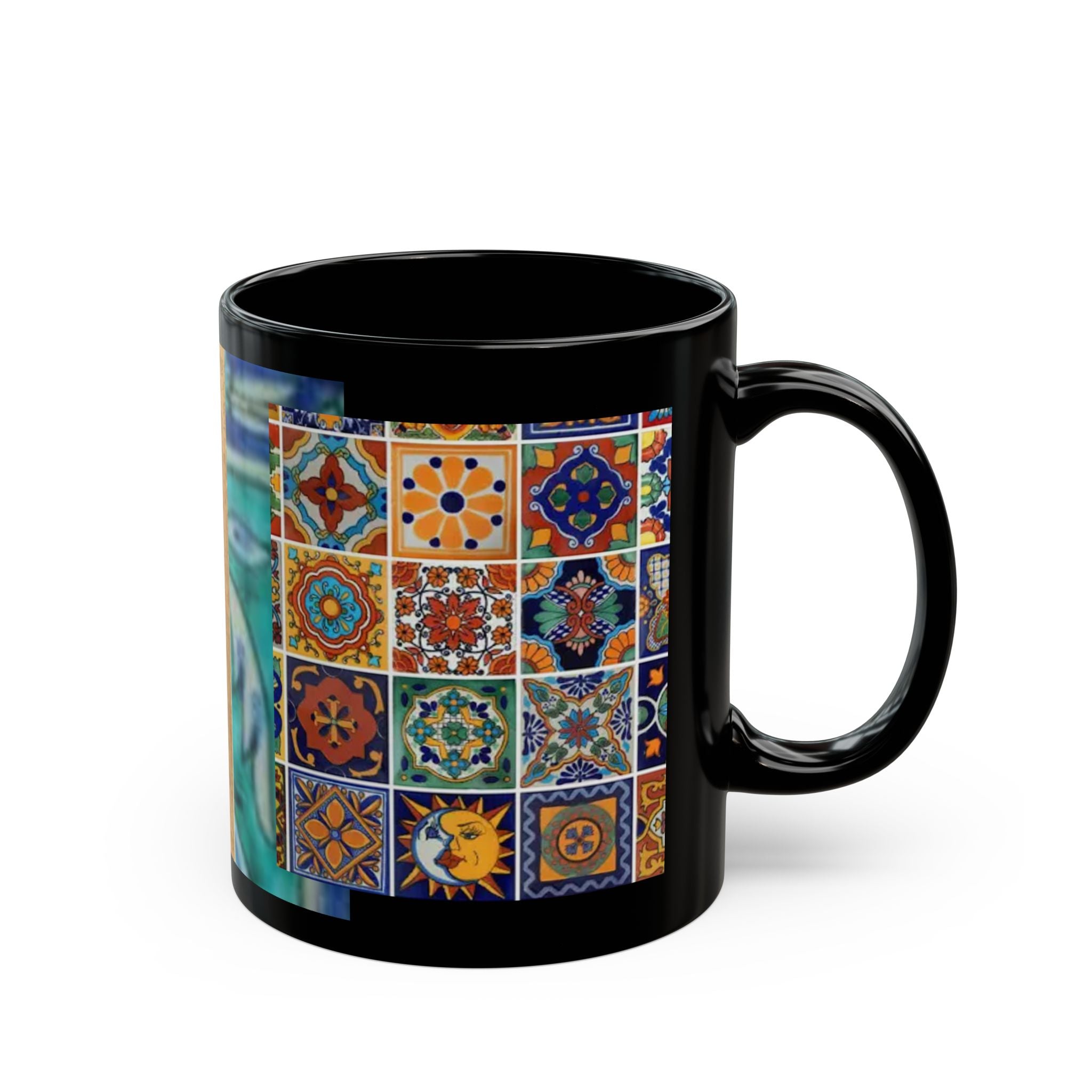 Persian asian art tapestry tiles Black Mug (11oz, 15oz)