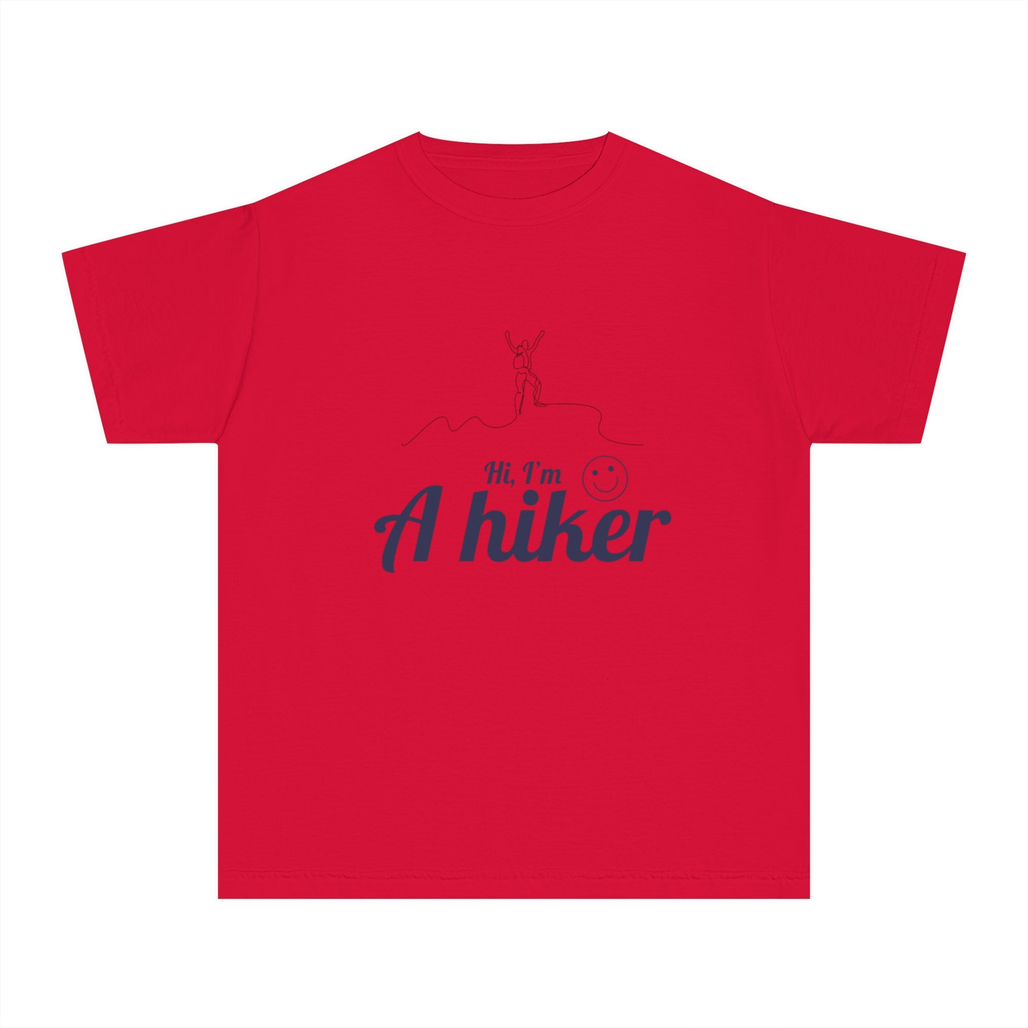 Hi I am a hiker kid shirt hike lovers walking lovers walking hiking mountain forest Youth Midweight Tee