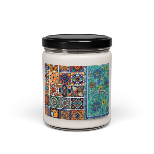 Persian pattern tiles tapestry Scented Soy Candle, 9oz