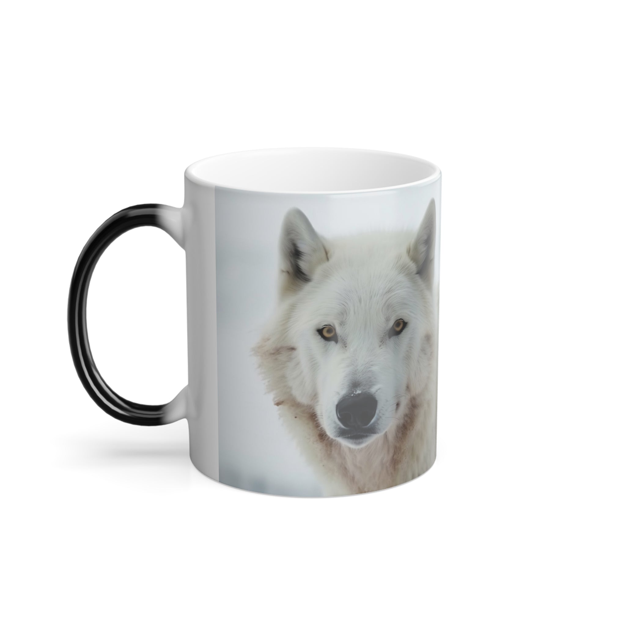 Grey Wolf Canvas Art, Wolf Art, Grey Wolf Photo, Grey Wolf, Grey Wolf Wall Decor, Wolf, Wildlife Animal Mug Art Color Morphing Mug, 11oz