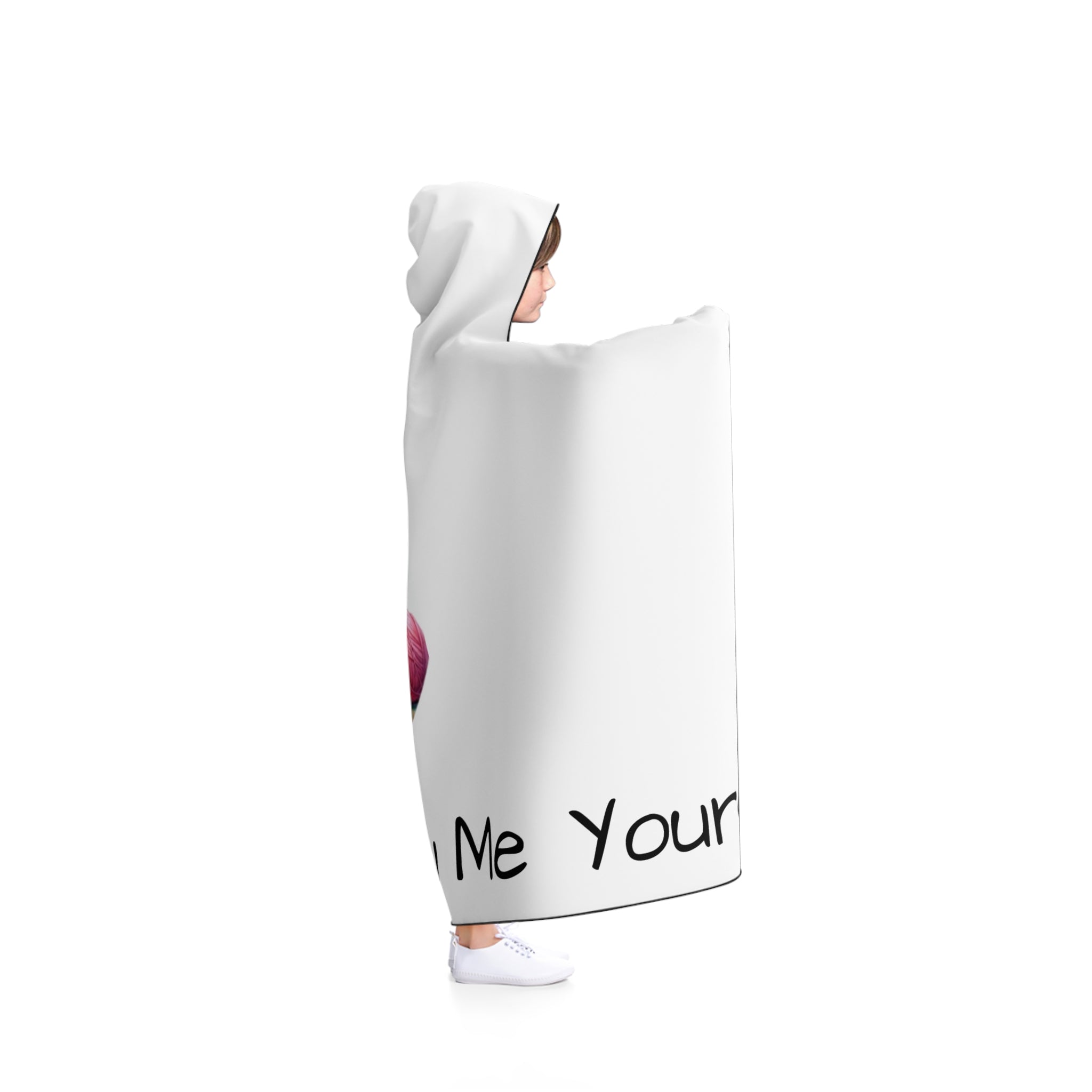 funny joke kitty now show me yours Hooded Blanket