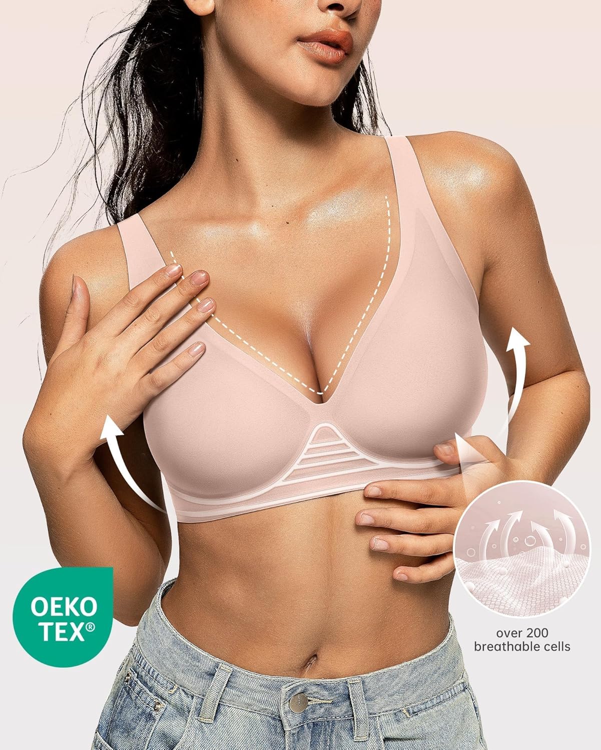 Elegant Comfort Wireless Deep V Bra™