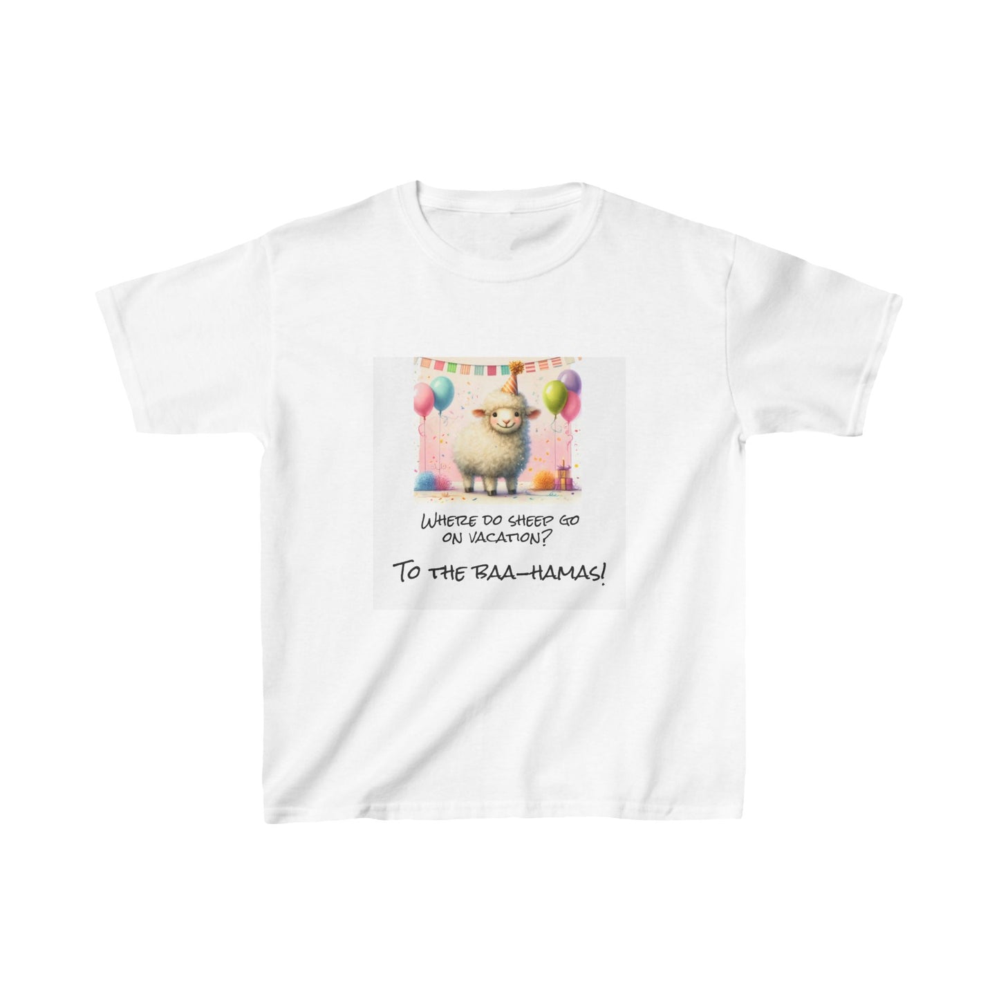 funny sheep joke vacation humorous funny silly Kids Heavy Cotton™ Tee