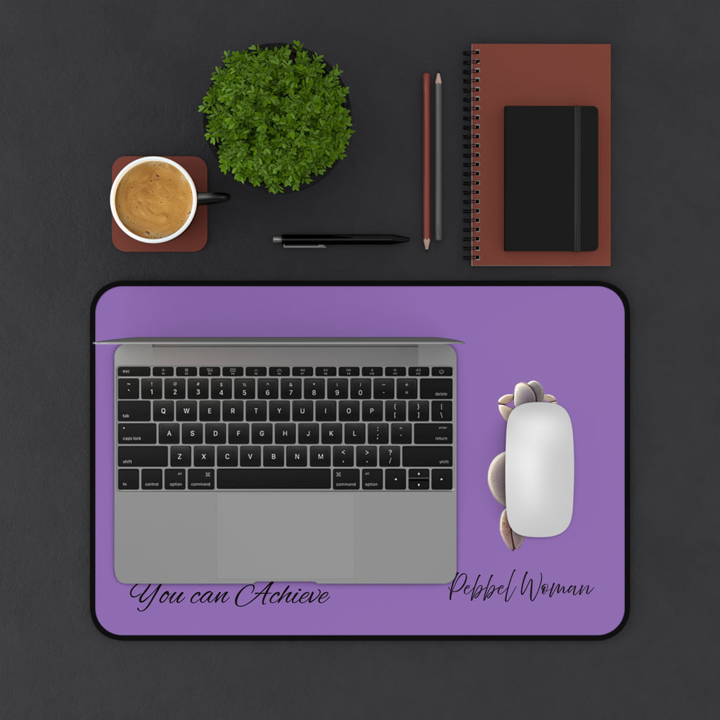 If you believe you can achieve purple pebble woman Desk Mat