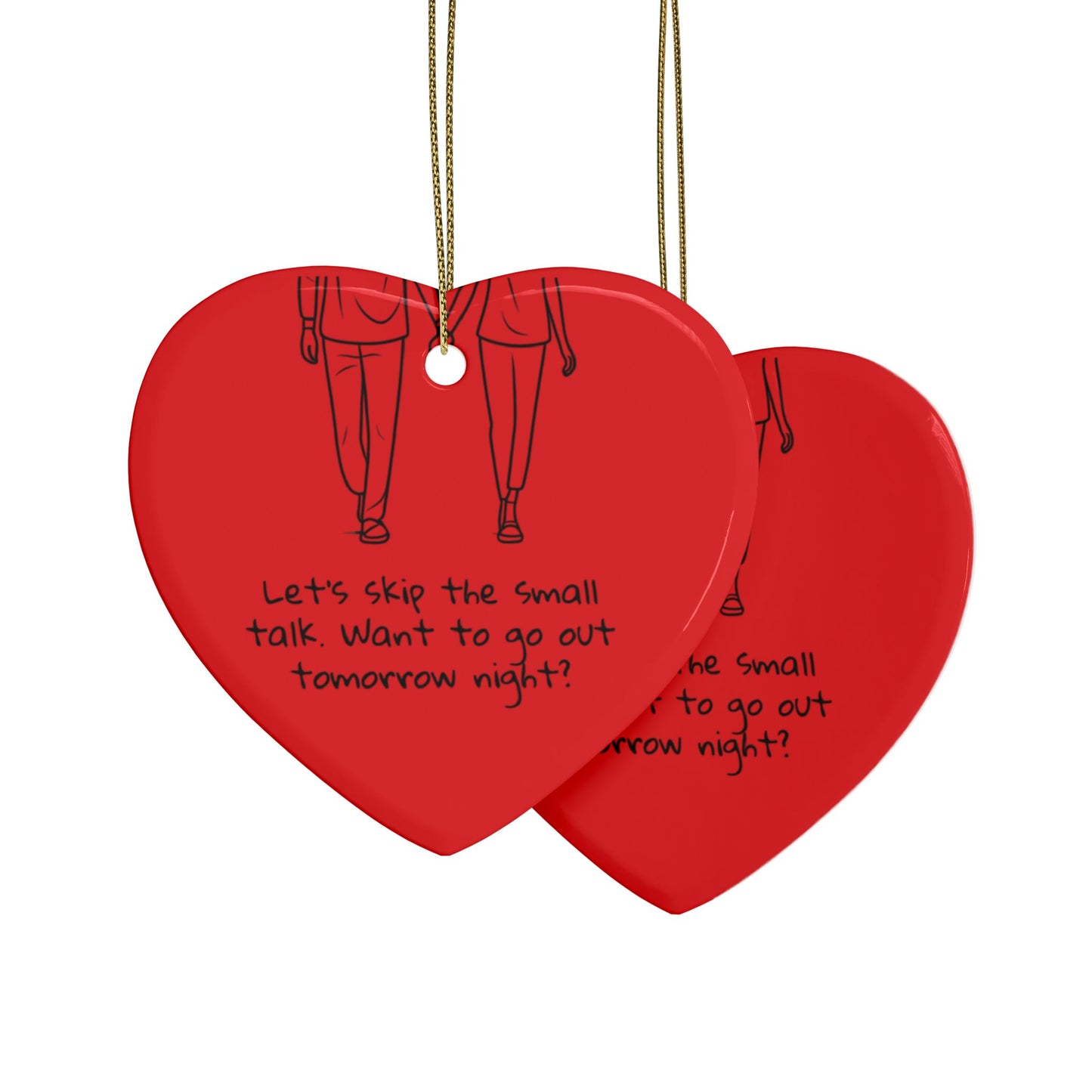 date ask out flirt love romantic gift Ceramic Ornaments (1pcs, 5pcs, 10pcs, 20pcs)