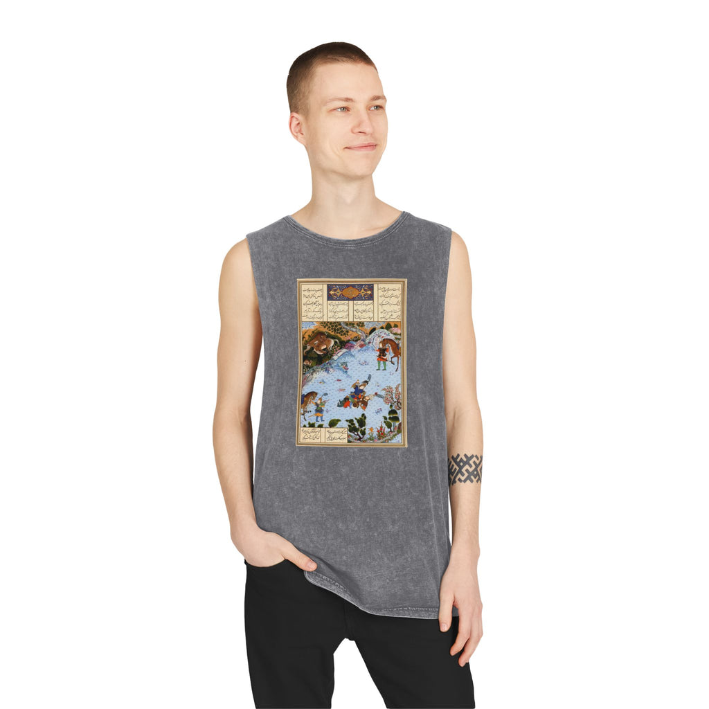 Rostam Sohrab Shahnameh Unisex Stonewash Tank Top