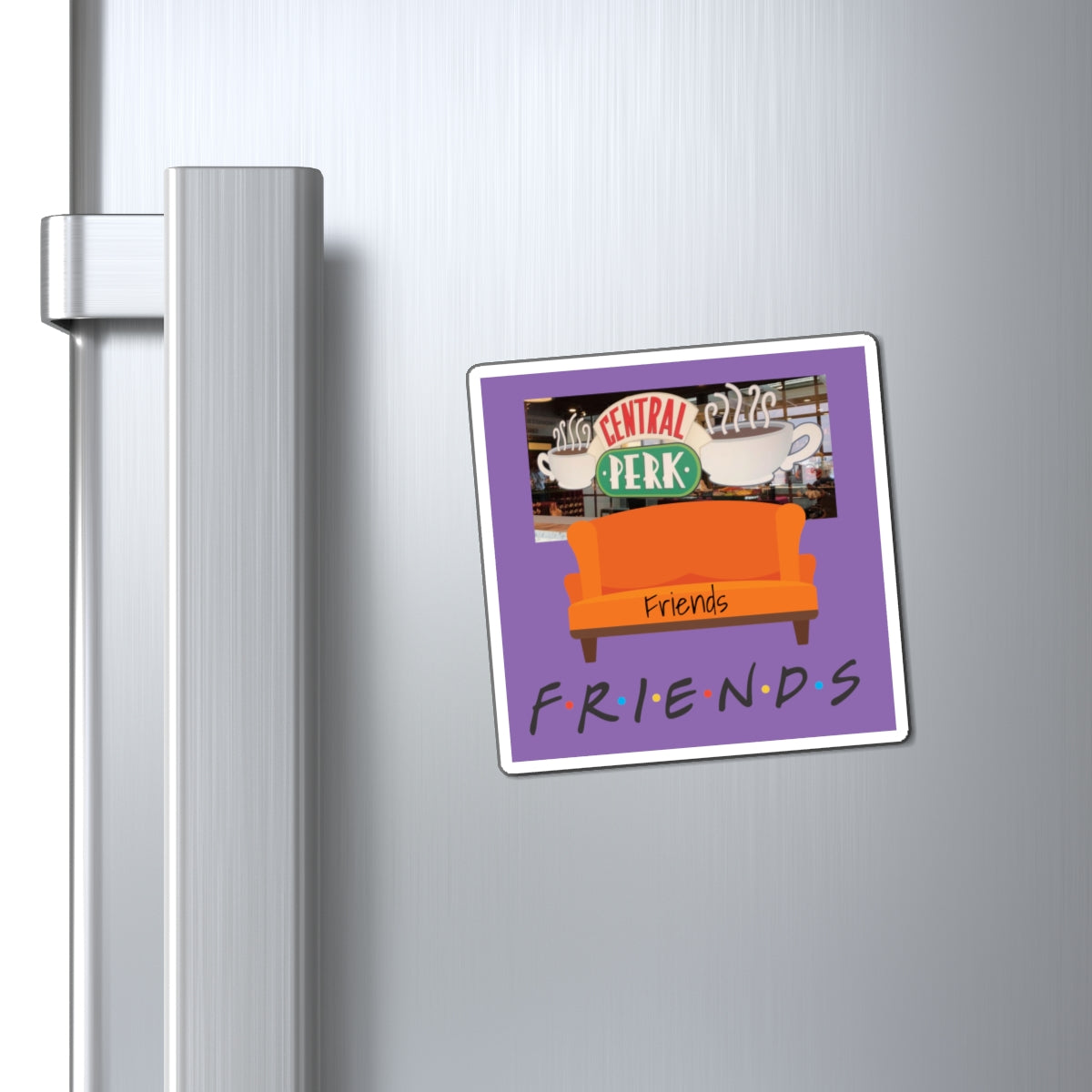 Purple Central Perks Friends couch coffee lovers Magents coffee mugs coffee at central perk Magnets 2 coffee for friends chandler Rachel