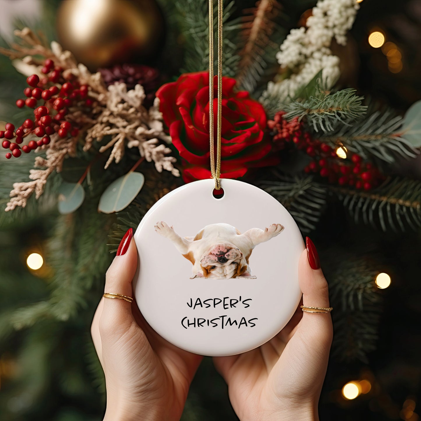 Ceramic Pet Photo Ornaments Set - 4 Unique Shapes, Handmade Holiday Decor, Personalized Gifts for Christmas & Home